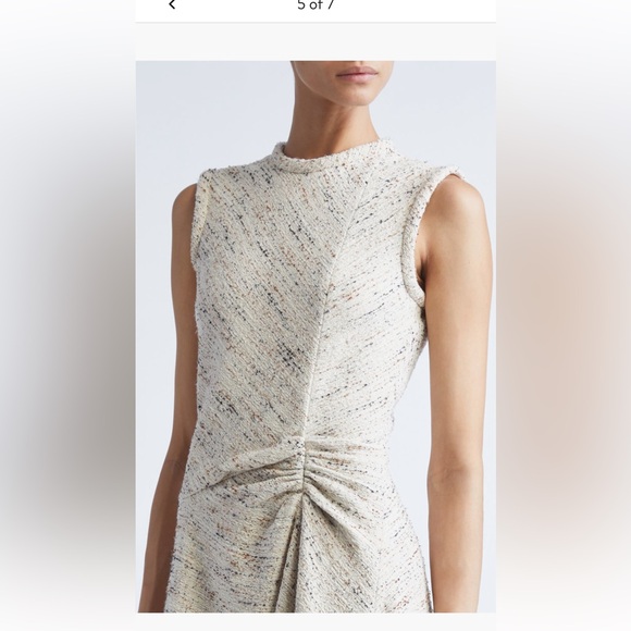 NWT GIAMBATTISTA VALLI Asymmetric Draped Tweed Dress Size 8 - Picture 4 of 6